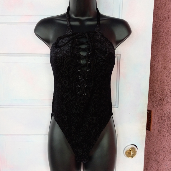 Killstar velvet bodysuit! 2 sizes, nwt in bags! Victorian Gothic super soft top! - Picture 2 of 13